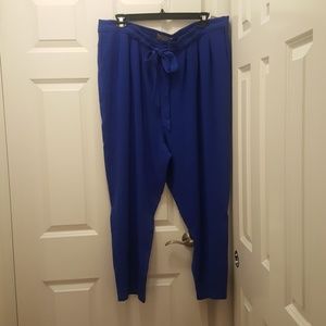 Melissa McCarthy Blue Paper bag Pants size 2X